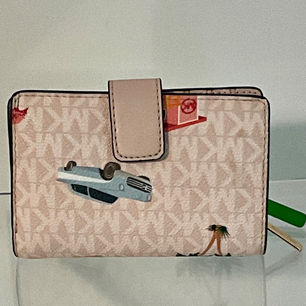 Michael Michael Kors Jet Set Travel Powder Blush Medium Wallet EUC - Picture 2 of 5